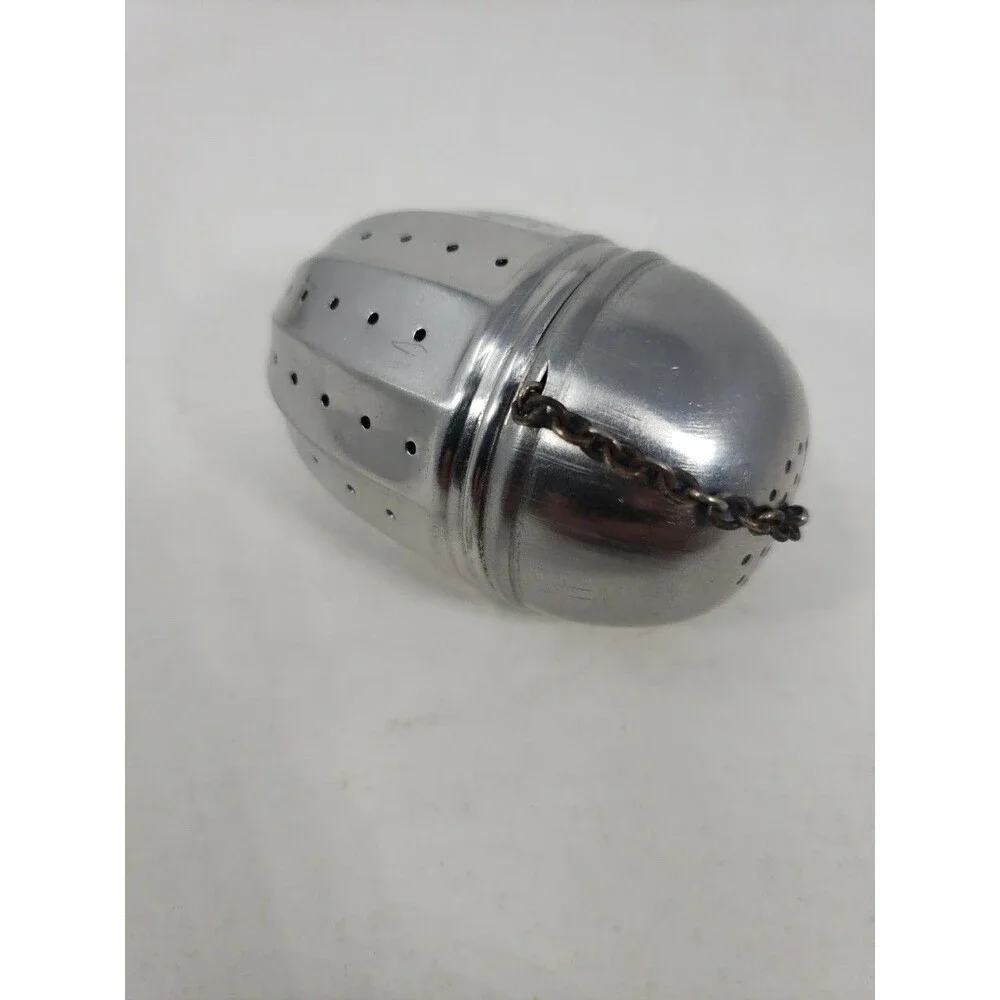 Vintage Stainless Steel Acorn Tea Infuser Loose Leaf Tea Steeper Ball with Chain